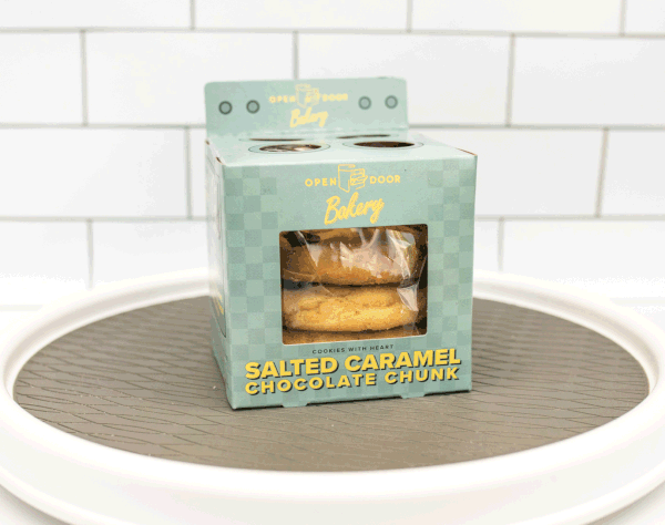 Spinning Salted Caramel Chocolate Chunk oven box