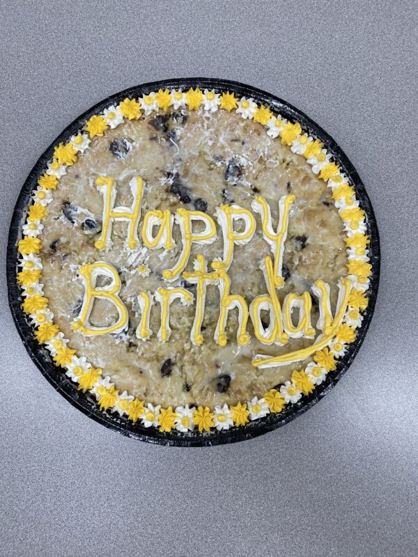 "Happy Birthday" Lemon Cherry Dream Cookie Cake